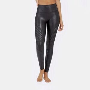 Spanx Faux Leather Moto Leggings NWOT Size L